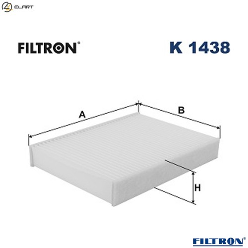 Filter cabin air 1438 for - cabin,