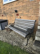 Garden Bench/Seat 5ft Genuine Vintage Cast Iron Patio & Garden Furniture. Heavy