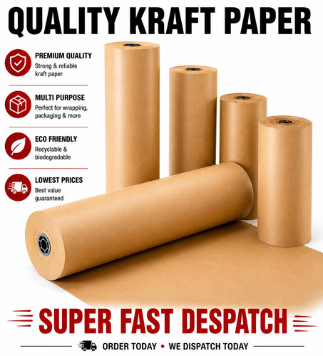 Kraft Paper 90GSM Rolls Brown