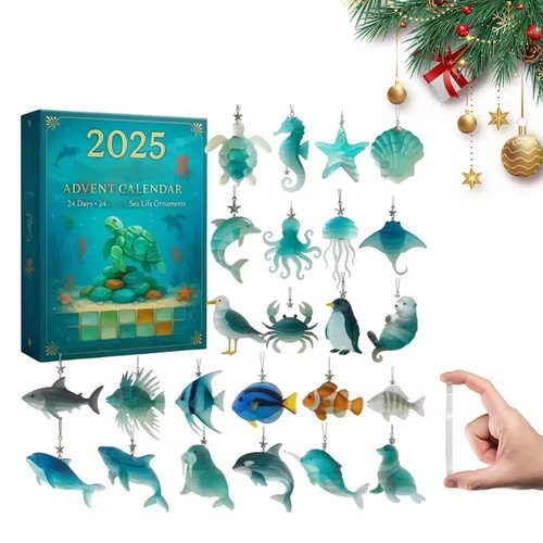 Sea glass marine life advent - glass,