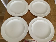 Set of 4 White Denby Dinner