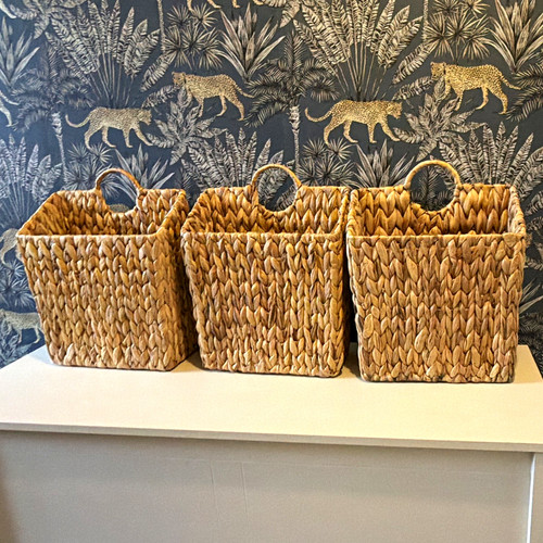 Set beige wicker woven - 3,