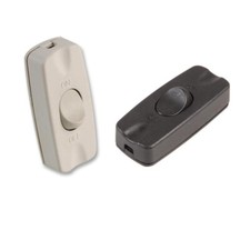 Inline Rocker Switch Table Lamp Desk Light White Black 2A 2 Core Light On Off