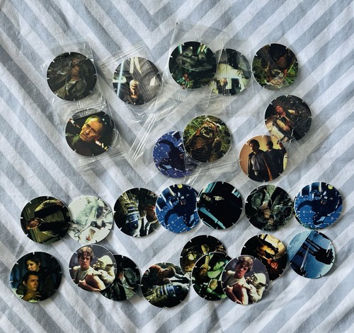 Star wars trilogy tazos - star,