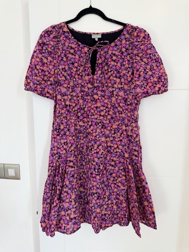 Oliver bonas floral print puff - oliver,