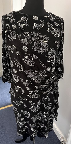 Biba black ivory print - black,