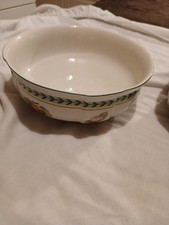 2x Villeroy & Boch French Garden Fleurance Salad/Serving Bowls 7" & 8" Wide Rim