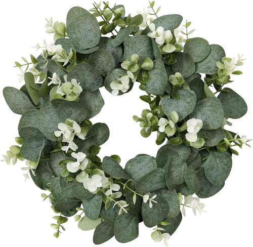 35cm eucalyptus wreath front - wreath,