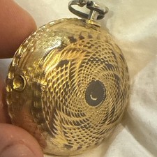 silver gilt metal pair case