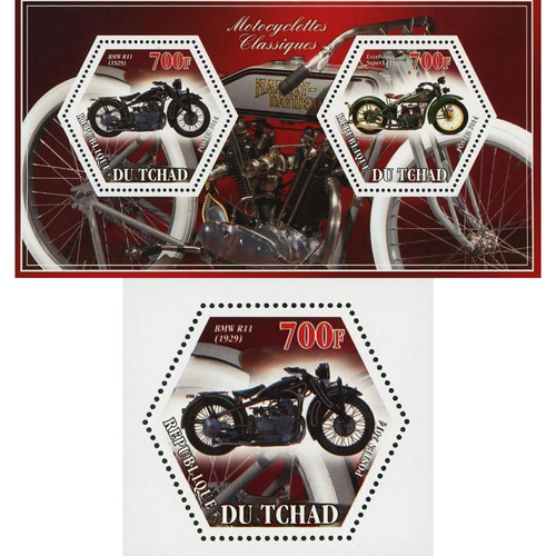 Classic motorcycle bmw stamp - motorcycle,