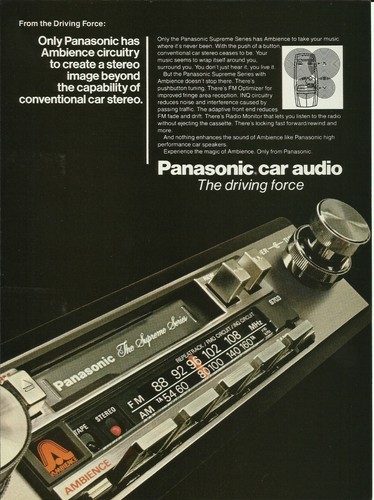 1982 panasonic car stereo - panasonic,