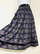 Vintage satin bohemian skirt - vintage,