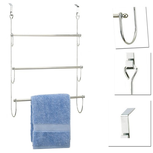 Chrome over door towel - chrome, rail
