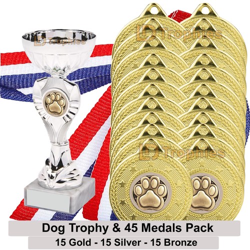 Dog trophy medals - medals, &