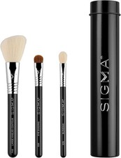 Sigma Essential Trio Brush Set, Black Makeup Brushes