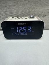 Roberts Ortus 3 White DAB FM Digital Radio Alarm Clock & Power Lead