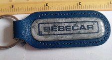 VINTAGE Old Keyring Leather Look Blue BEBECAR Pram Strollers Pushchairs Car Seat