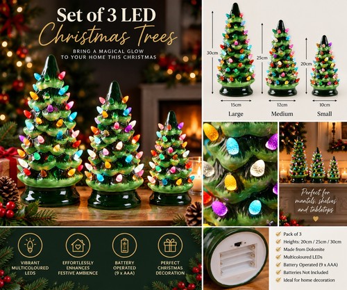 Set led ceramic christmas - led,