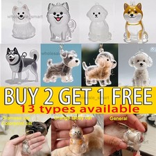 Dog Cat Hair Storage Box Keychain Hanging Puppy Pet Hair Pendants Keyring DIY