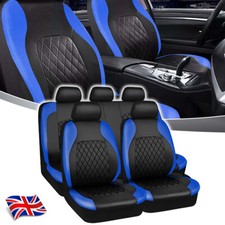 Black Blue PU Leather Front