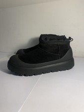 Black Suede Hybrid UGG Boots Size 9uk EU 43 Brand New