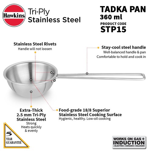 Hawkins cup tadka pan 360 - 1.5,