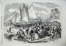 Old Antique Print 1866