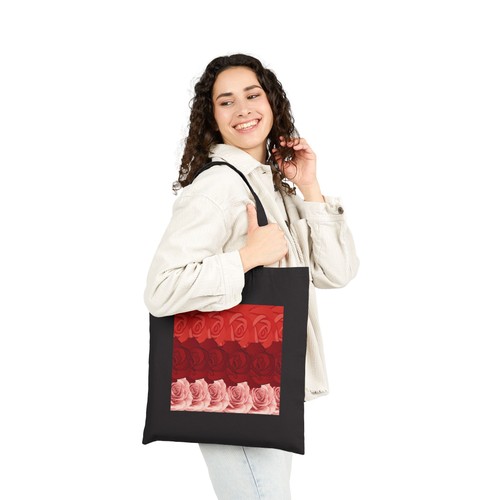 Red ombre rose pattern - rose, tote