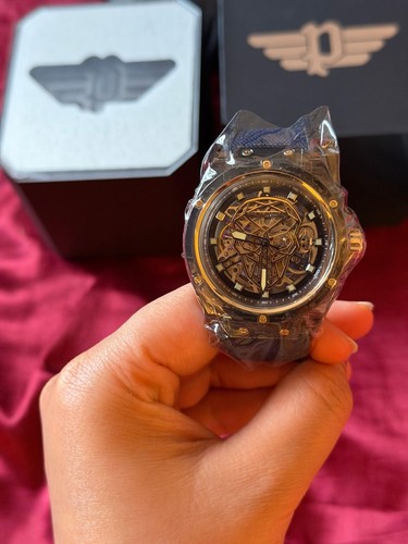 Police men skeleton - men's, dial