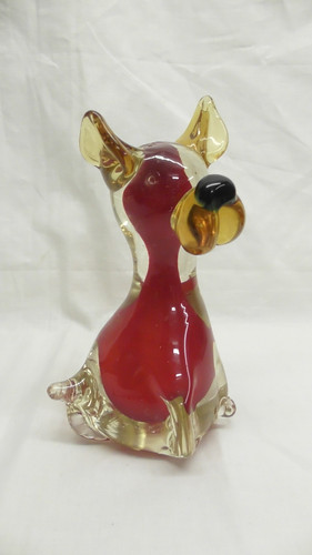 Murano hand blown - hand, dog