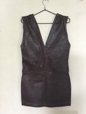 Zara Brown Leather Dress size