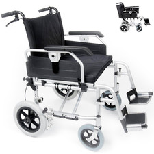 Esteem Folding Heavy Duty Bariatric Transit Wheelchair With Extra Wide Seat