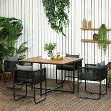 4 Seater Rattan Cube Garden