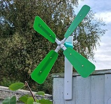 OMN DIY HANDMADE OUTDOOR GREEN PLASTIC GARDEN WINDMILL  BLADES EASY TO FIT  SET