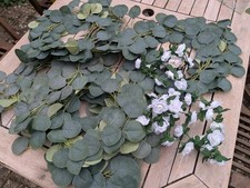 Bundle 2M Artificial Eucalyptus Garland/Leaf Vine Wedding Decor Garden Screening