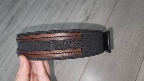 Gucci canvas leather belt - canvas,