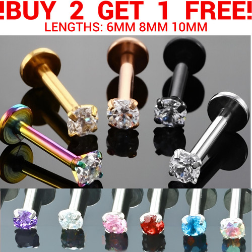 Labret monroe tragus helix bar - labret,