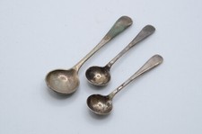 2x Small Solid Silver Spoons & 1 EPNS Silver Plate Spoon