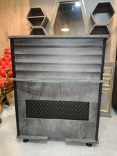 GNT Furniture Barber Reception Unit | Salon Spa | Flat Pack Wooden Material Grey