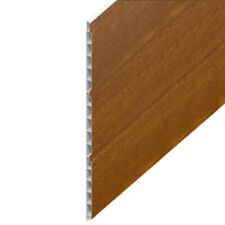 Hollow Cladding Soffit Board Golden Oak UPVC Plastic 300mm x 5m Tongue & Groove