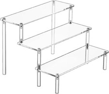 Perfume Organiser, Perfume Stand, 3 Tier Clear Display Risers Stand, Acrylic