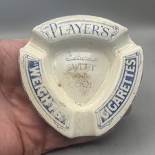 SMALL EDWARDIAN CERAMIC PLAYERS WEIGHTS CIGARETTES ADVERTISING PUB ASHTRAY