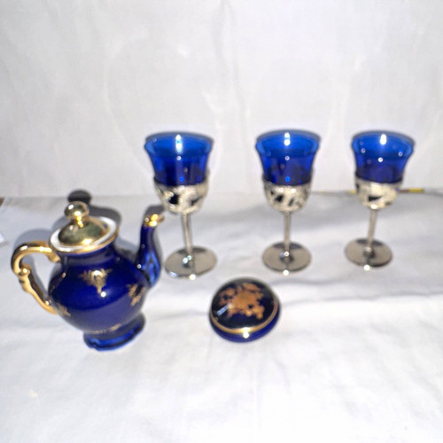 Limoges blue glass - limoges,