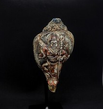 Buddhist Guru Rinpoche Ritual Conch Shell Padmasambhava Trumpet, GC1