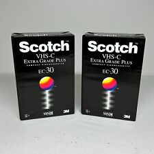 Scotch VHS-C Extra Grade Plus EC-30 Videocassette Camcorder Tape NEW SEALED x 2