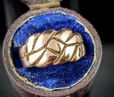 Antique 9ct Rose gold keeper ring, band ring