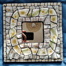 Mosaic Flower Mirror, Unique