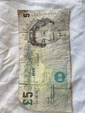 Old pound bank note - £5,