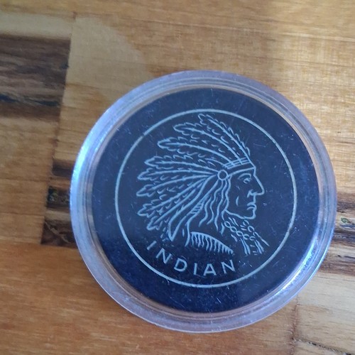 Dark blue antique poker chip