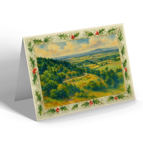 Xmas notelet malvern hills - -,